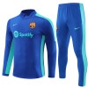 Barcelona Dark Trainings Sweatshirt Quarter-zip 2023-24 Blauwe - Kids